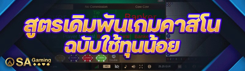 สูตรเดิมพันเกมคาสิโน ฉบับใช้ทุนน้อย